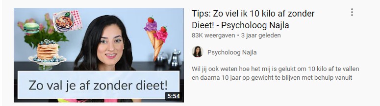 Voorbeeld Evergreen content afvallen - Psycholoog Najla